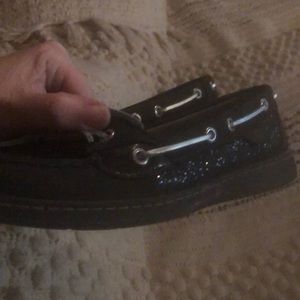 Black sparkle sperrys